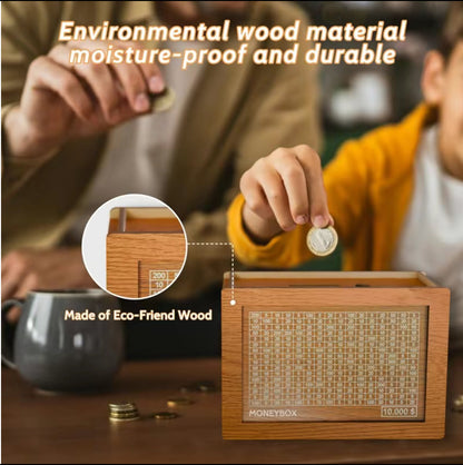 CashTarget Wooden Bank