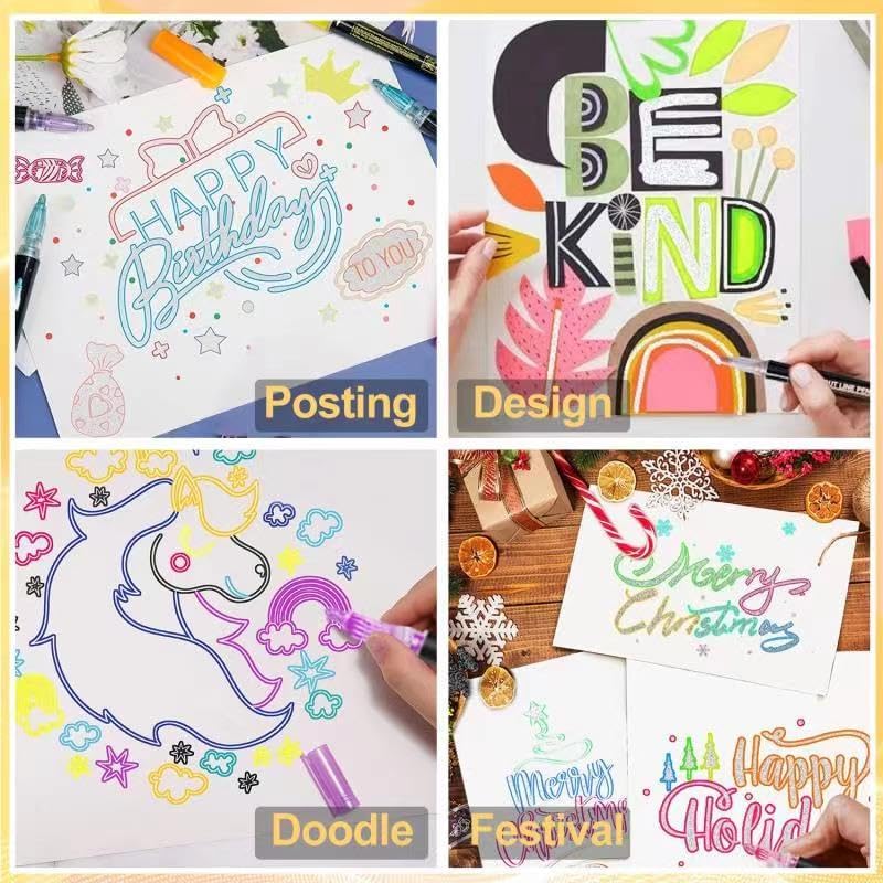 36 Magic Outline Glitter Marker