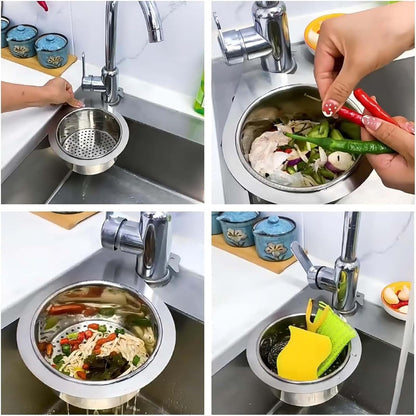 Stainless Steel Swan Sink Strainer Basket (2 Pcs)