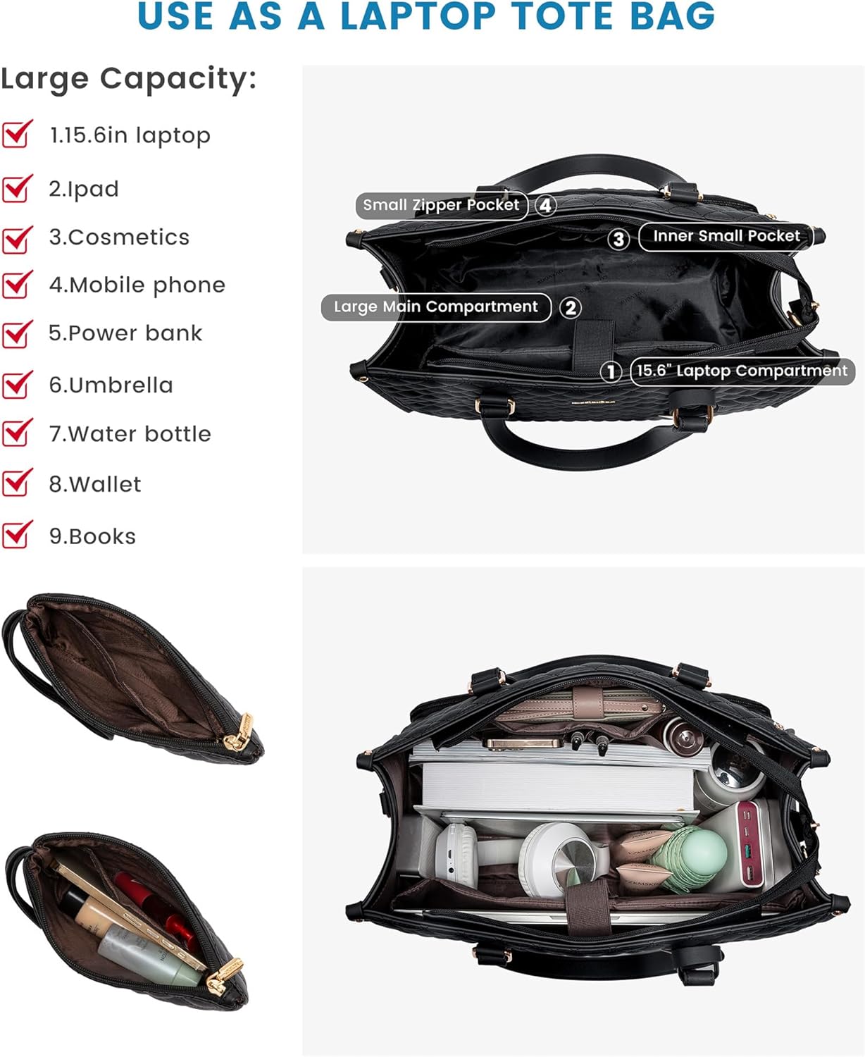 2-in-1 Insulated Laptop & Lunch Tote Bag