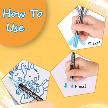 36 Magic Outline Glitter Marker