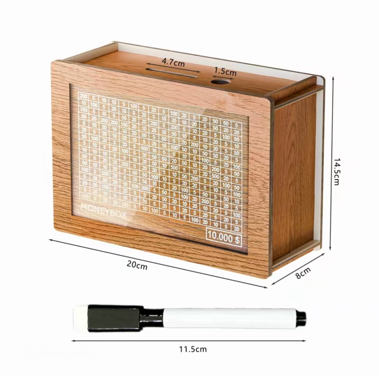 CashTarget Wooden Bank