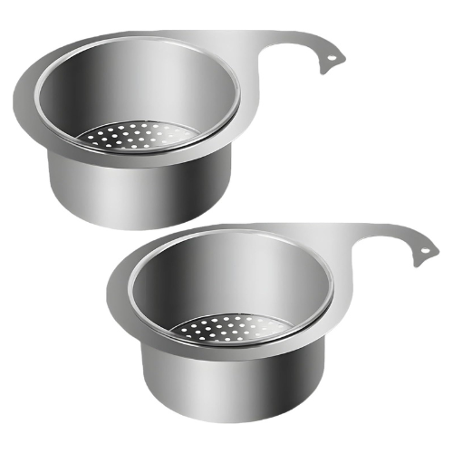 Stainless Steel Swan Sink Strainer Basket (2 Pcs)